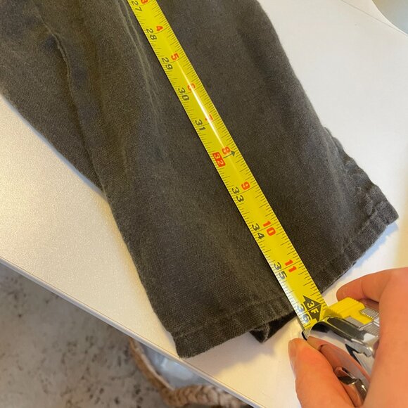 Flax 100% Linen High Rise Pull On Lagenlook Pants M - Picture 9 of 11